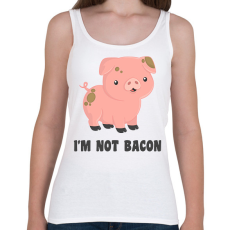 PRINTFASHION Nem vagyok szalonna - Női atléta - Fehér