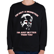 PRINTFASHION Nem vagyok szörny - Homelander - Gyerek pulóver - Fekete