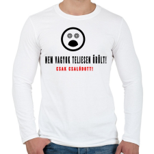 PRINTFASHION nem vagyok teljesen őrült - Férfi hosszú ujjú póló - Fehér férfi póló