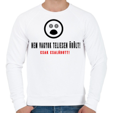 PRINTFASHION nem vagyok teljesen őrült - Férfi pulóver - Fehér férfi pulóver, kardigán