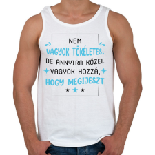 PRINTFASHION Nem vagyok tökéletes - Férfi atléta - Fehér atléta, trikó