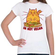 PRINTFASHION Nem vagyok vegán - Női póló - Fehér