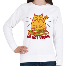 PRINTFASHION Nem vagyok vegán - Női pulóver - Fehér