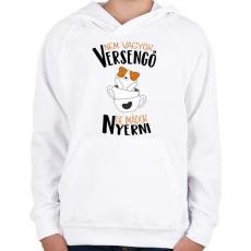 PRINTFASHION Nem vagyok versengő de imádok nyerni - Gyerek kapucnis pulóver - Fehér