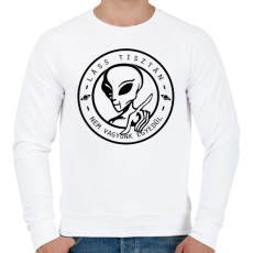 PRINTFASHION Nem Vagyunk Egyedül - Férfi pulóver - Fehér