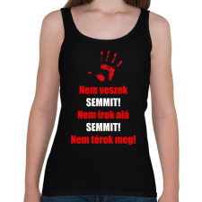 PRINTFASHION Nem veszek semmit - Női atléta - Fekete női trikó