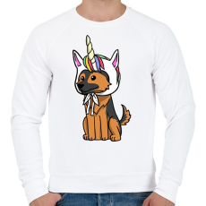 PRINTFASHION Német egyszarvújuhász - Férfi pulóver - Fehér