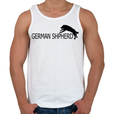 PRINTFASHION Németjuhász doggoo - Férfi atléta - Fehér