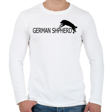 PRINTFASHION Németjuhász doggoo - Férfi hosszú ujjú póló - Fehér férfi póló