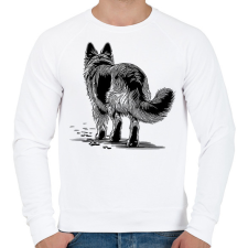 PRINTFASHION Németjuhász / Kutya / Kutyás rajz - Férfi pulóver - Fehér férfi pulóver, kardigán