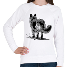 PRINTFASHION Németjuhász / Kutya / Kutyás rajz - Női pulóver - Fehér női pulóver, kardigán