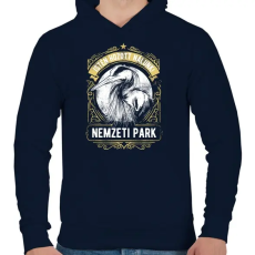 PRINTFASHION Nemzeti Park - Férfi kapucnis pulóver - Sötétkék