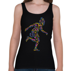 PRINTFASHION Neon női focista - Női atléta - Fekete