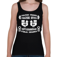 PRINTFASHION Néptáncosnak párja nincsen (fehér) - Női atléta - Fekete női trikó