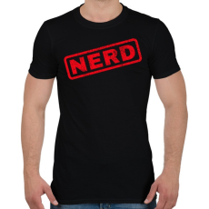 PRINTFASHION NERD - Férfi póló - Fekete