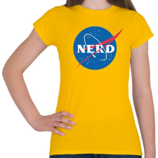 PRINTFASHION Nerd nasa logo - Női póló - Sárga női póló