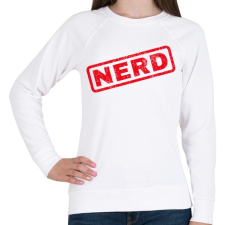 PRINTFASHION NERD - Női pulóver - Fehér női pulóver, kardigán