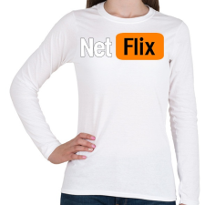 PRINTFASHION netflix - Női hosszú ujjú póló - Fehér női póló