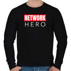 PRINTFASHION NETWORK HERO - Férfi pulóver - Fekete