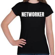 PRINTFASHION NETWORKER - Női póló - Fekete