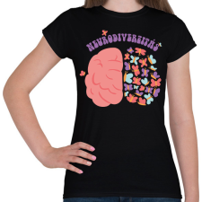 PRINTFASHION Neurodiverzitás - Női póló - Fekete női póló