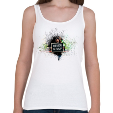 PRINTFASHION NEVER GIVEUP - Női atléta - Fehér
