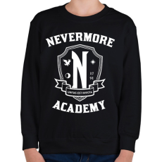 PRINTFASHION Nevermore  Academy - Wednesday - Gyerek pulóver - Fekete