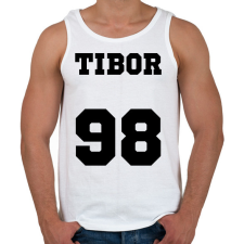 PRINTFASHION Neves mez - Egyedi névvel és számmal  - Férfi atléta - Fehér atléta, trikó