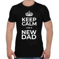 PRINTFASHION NEW DAD - Férfi póló - Fekete férfi póló