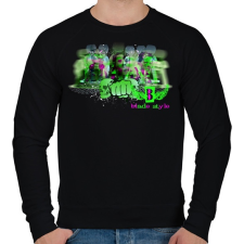 PRINTFASHION NEW FACES - Férfi pulóver - Fekete férfi pulóver, kardigán