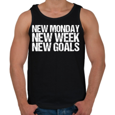 PRINTFASHION New Goals - Férfi atléta - Fekete atléta, trikó