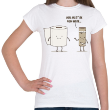 PRINTFASHION New here... - Női póló - Fehér női póló