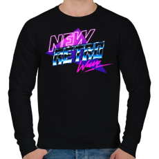 PRINTFASHION New Retro Wave - Férfi pulóver - Fekete