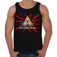 PRINTFASHION NEW WORLD ORDER - Férfi atléta - Fekete atléta, trikó