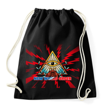 PRINTFASHION NEW WORLD ORDER - Sportzsák, Tornazsák - Fekete tornazsák