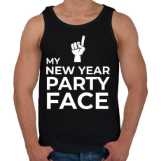 PRINTFASHION NEW YEAR PARTY FACE - Férfi atléta - Fekete