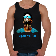 PRINTFASHION NEW YORK2 - Férfi atléta - Fekete