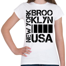 PRINTFASHION New York Brooklyn USA  - Női póló - Fehér