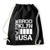 PRINTFASHION New York Brooklyn USA - Sportzsák, Tornazsák - Fekete