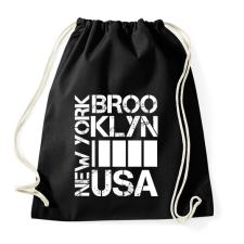 PRINTFASHION New York Brooklyn USA - Sportzsák, Tornazsák - Fekete tornazsák