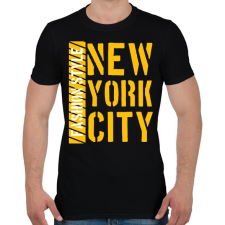 PRINTFASHION New York City  - Férfi póló - Fekete férfi póló
