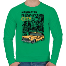PRINTFASHION New York City - Férfi pulóver - Zöld férfi pulóver, kardigán