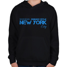 PRINTFASHION New York City  - Gyerek kapucnis pulóver - Fekete gyerek pulóver, kardigán