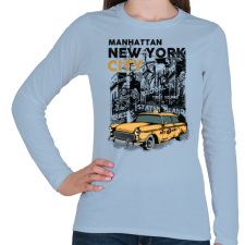 PRINTFASHION New York City - Női hosszú ujjú póló - Világoskék női póló