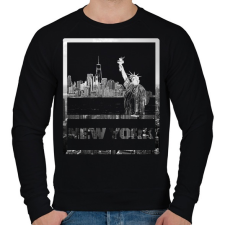 PRINTFASHION new york - Férfi pulóver - Fekete férfi pulóver, kardigán