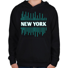 PRINTFASHION New York  - Gyerek kapucnis pulóver - Fekete