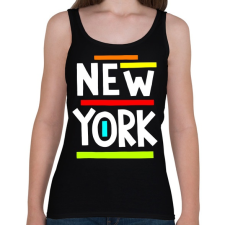 PRINTFASHION NEW YORK - Női atléta - Fekete női trikó