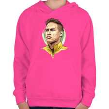PRINTFASHION Neymar da Silva Santos Júnior - Gyerek kapucnis pulóver - Fukszia gyerek pulóver, kardigán