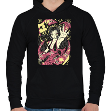 PRINTFASHION Nezuko Demon - Férfi kapucnis pulóver - Fekete