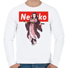 PRINTFASHION Nezuko - Férfi pulóver - Fehér férfi pulóver, kardigán